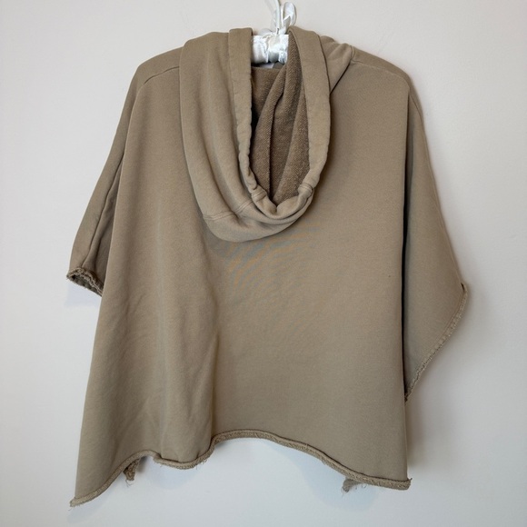 ATM Oversized French Terry Hooded Poncho - Picture 10 of 11